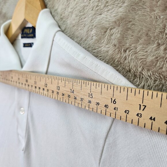 Polo Ralph Lauren Golf Polo Shirt Custom Fit Pony White Short Sleeve Mens Size S - Picture 5 of 10